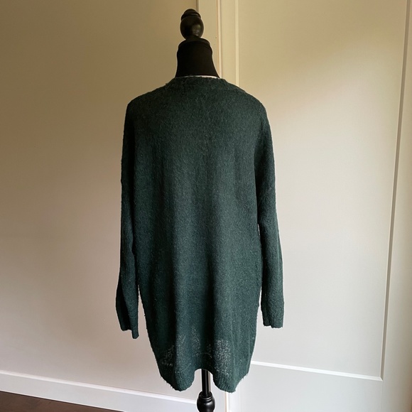 Grandpa Sweater Long Cardigan Green lightweight Selected Femme - Picture 9 of 13